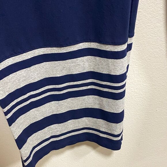 Chico’s Navy Wide Leg Knit Pants with Striped Hem |‎ Size 0 (S) - Picture 5 of 11